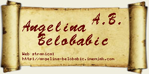 Angelina Belobabić vizit kartica